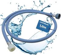 Lichtblau extensión tubo de suministro lavadora lavavajillas tamaño conexión 1 m I Rosca 3/4 pulgadas I Elongación manguera de entrada de agua aplicación universal independiente del fabricante