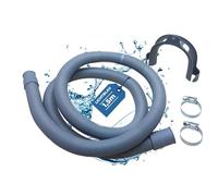 LICHTBLAU manguera de desagüe lavadora lavavajillas I Longitud 1,5 m I Set completo in stribo y abrazaderas de manguera I tubo de drenaje de agua aplicación universal independiente de fabricante