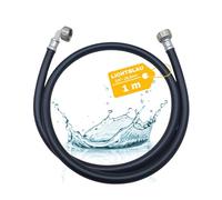 LICHTBLAU Manguera de entrada de agua caliente 90° grados I 1 m I 3/4 pulgadas lavadora lavavajillas I 2996 I manguera de agua caliente con rosca de metal I incluye junta