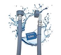 LICHTBLAU Manguera de entrada lavadora lavavajillas 2964 tamaño conexión 2,0m I 3/4 pulgadas en ángulo/recto junta incluida I tubo entrada de agua aplicación versátil independiente de fabricante