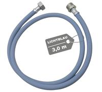 LICHTBLAU Prolongación de manguera 3m de entrada con rosca metálica Conexión para lavadora lavavajillas I 3/4 pulgadas I Prolongación para manguera de entrada de agua universal