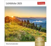 Lichtblicke Postal Calendario 2025 - Calendario semanal con 53 postales: calendario para colocar o colgar postales 2025 con motivos atmosféricos y fotografías naturales