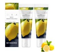 Lición para el cuerpo de calmante de limón, gel de ducha de limón hidratante elimina la reparación de la piel seca, la refrescante loción del cuerpo hidratante de fragran no grasiento (2pcs)