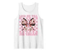 Lick Me Till Ice Cream Cone Girl Mom Pink Coquette Low Camiseta sin Mangas