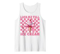 Lick Me Till Ice Cream Cone Girl Mom Pink Coquette Low Camiseta sin Mangas