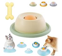 Lick Sphere for Dogs, Dog Lick Sphere Slow Feeder Bowl, Pet Ball Shaped Slowly Interactive Toys for Dogs and Cats, Pet Bowl Easy to Clean,Non-Slip & Splash-Proof (Yellow)
