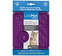 LICKIMAT LickiMat Catster Alfombrilla de Comida para Gatos - Comedero Lento para Gatos con microplato para Mayor hidratación Alimentos, golosinas, Yogur y Alivio de la ansiedad para ga