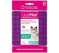 LICKIMAT LickiMat Mini Tuff Playdate Alfombrilla de Comida para Gatos, comedero Lento para Gatos para aliviar el aburrimiento y la ansiedad, Alimentos, golosinas, Yogur y Mantequilla de