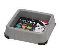 LickiMat Mini Keeper Bundle Soporte 20x20cm para Perros - Gris,Apto Lavavajillas
