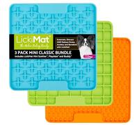 LickiMat Paquete de 3 mini variedades clásicas para perros - Buddy, Soother & Playdate - Alfombrillas para perros pequeños y medianos y cachorros - Calma la ansiedad, vence el aburrimiento