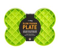 LickiMat Slodog Verde Anti-deglución-cuenco 35x26 CM para Perros,