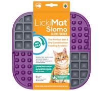 Lickimat Slomo, alimentador lento para gatos para el aburrimiento felino y la reducción de la ansiedad; perfecto para alimentos, golosinas, yogur o mantequilla de maní. Alternativa divertida a un