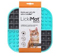 LickiMat Slomo - Tapete para lamer el alimentador lento para gatos, reductor de ansiedad por aburrimiento; perfecto para alimentos, golosinas, yogur o mantequilla de maní. Alternativa divertida a un
