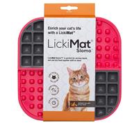LickiMat Slomo Cat Fucsia 20x20 CM Estera de Alimentación para Gatos ,