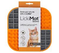 Lickimat Slomo, alimentador lento para gatos para el aburrimiento felino y la reducción de la ansiedad; perfecto para alimentos, golosinas, yogur o mantequilla de maní. Alternativa divertida a un
