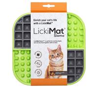 LickiMat Slomo - Tapete para lamer el alimentador lento para gatos, reductor de ansiedad por aburrimiento; perfecto para alimentos, golosinas, yogur o mantequilla de maní. Alternativa divertida a un
