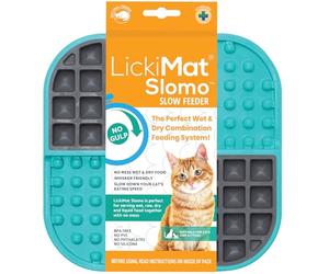 LickiMat Slomo - Tapete para lamer el alimentador lento para gatos, reductor de ansiedad por aburrimiento; perfecto para alimentos, golosinas, yogur o mantequilla de maní. Alternativa divertida a un