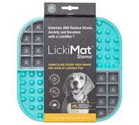 LickiMat Slomo Turquoise 20x20 CM para Perros - Estera de Alimentación,