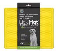 LickiMat Soother Grande Amarillo, Alfombrilla Antideslizante Para Perros, NUEVO