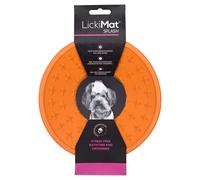 LickiMat Splash Naranja Cuenco De Goma 20 Cm Para Perros Gatos Baño Alimentación