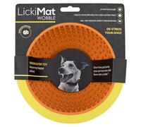LickiMat Wobble Naranja 16cm Cuenco De Goma Para Perros Resistente Al Congelador