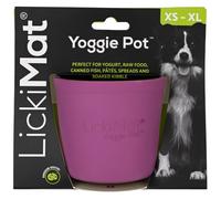LickiMat Yoggie Pot - Distracción, diversión y enriquecimiento. Dispensador de golosinas de goma de larga duración para todos los tamaños de perros y alimentador lento para perros pequeños. El nuevo