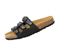 Lico 560112 Mujer Mules, Negro (Schwarz/Silver Schwarz/Silver), 38 EU