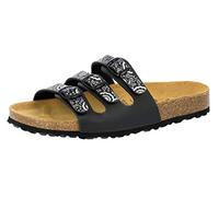 Lico Bioline Flower, Mules Mujer, Schwarz/Silber, 39 EU