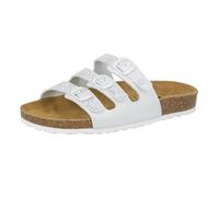 Lico Bioline Flower, Zapatillas de Estar por casa Mujer, Weiß/Silber, 36 EU