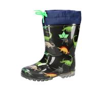 Lico Botas de goma unisex para niños Powerlight W Blinky, Azul Marino Naranja Verde, 24 EU