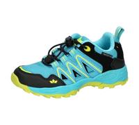 Lico Leander - Zapatillas de Trekking Unisex para niños, Color Turquesa/Negro/limón, Talla 26 EU