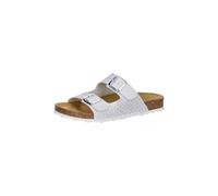 Lico Sandalias Bioline Platino para Mujer, Blanco y Plateado., 36 EU