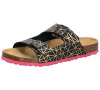 Lico Sandalias Bioline Platino para Mujer, Negro y Dorado, 42 EU