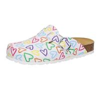 Lico Zapatillas de Mujer Bioline Clog Print, Blanco, 36 EU