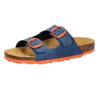 Lico Zapatillas Unisex para niños Bioline Kids con 2 Hebillas, Azul Naranja, 33 EU