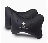 LICOME Cojín Reposacabezas Coche para Peugeot 308 408 508 2008 3008 4008, Almohada de Cuello de Soporte Lumbar Coche, Cómodo Cojín para el Cuello del Asiento del Coche,D Black