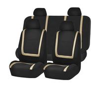 LICOME Fundas Asientos Coche para Nissan Micra K14 2017 2017 2018 2019 2020 2021 2022, Completo Juegos Cubreasientos Protectores Delanteros y Traseros, Cómodo Forro de Asientos Coche,A Beige