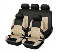 LICOME Fundas de Asiento de Coche para Hyundai Sonata 2004-2009, Juego Completo Delanteros y Traseros, Transpirables Antideslizantes Protector Cubreasientos,C Beige
