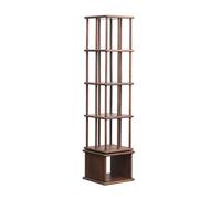 LICONG-2020 Atril para Libros Estantería de Nogal Negro, estantería de Suelo, estantería giratoria Sencilla y Moderna, estantería de 360 Grados Estantería