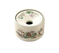 LICONG-2020 Ceniceros para Fumadores Cenicero Redondo de cerámica en Forma Embudo for Uso doméstico Salas Estar. Protege del Polvo y el Viento Gracias a su Tapa