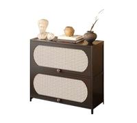 LICONG-2020 Gabinete de vajilla Estantería esquinera de Doble Nivel, Mueble almacenaje pie for salón con cajones 80 cm