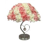 LICONG-2020 Lámpara de mesa Lámpara de escritorio cristal rosa for bodas, acogedora mesita noche for dormitorio(Pink)