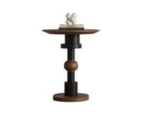 LICONG-2020 Mesa Auxiliar Mesa Auxiliar de Madera for sofá, Mesa Esquina Retro, Redonda pequeña, Baja, Centro, mesita Noche