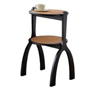 LICONG-2020 Mesa Auxiliar Mesa Auxiliar de Madera Retro for sofá, Mini Mesa Redonda, Esquina, Centro, Sala Estar, Comedor, balcón