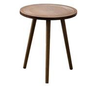 LICONG-2020 Mesa Auxiliar Mesa Auxiliar de sofá Tallada Retro, Mesa Centro Circular Madera, Esquina Minimalista(Medio)