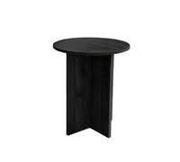 LICONG-2020 Mesa Auxiliar Mesa Redonda pequeña Retro, Mesa Auxiliar for sofá, de Centro, mesita Noche, for Sala Estar, balcón y Dormitorio(Negro,Pequeño)