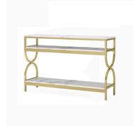 LICONG-2020 Mesas de Consola Consola de Tres Niveles con estantes Abiertos y Mesa Entrada Tablero imitación mármol