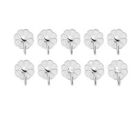 LICONG-2020 Perchero colgante Ganchos de pared multiusos metal sin perforaciones for llaves, toallas, bolsos, tazas y sombreros (paquete 10)(Silver)