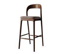 LICONG-2020 Taburetes de Bar Silla de Bar Madera marrón Oscuro for casa, Restaurante, balcón, Silla Alta con Respaldo