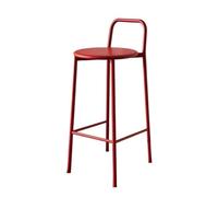 LICONG-2020 Taburetes de Bar Taburete de Bar Colorido 60 cm for Interior y Exterior, Hierro con Respaldo, Silla Alta(Red)
